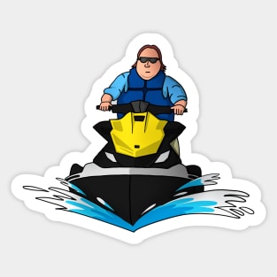 Jetski Guy Sticker